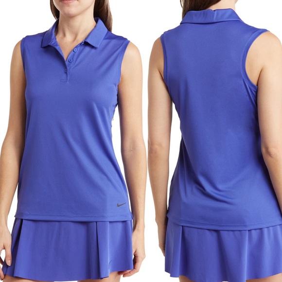 NWT Nike Court Victory Dri-FIT Semisheer Sleeveless Polo - Picture 1 of 6
